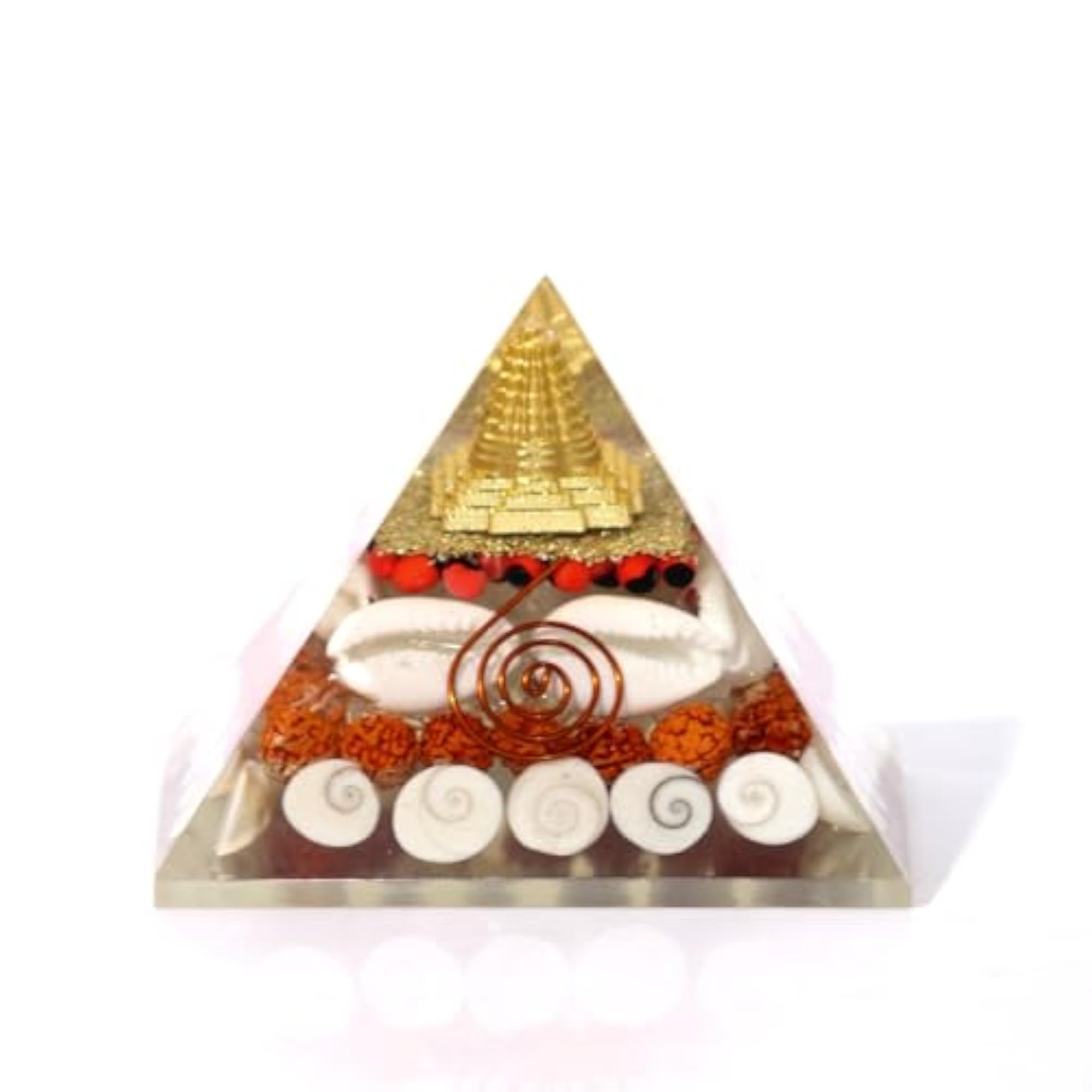 Wealth Attracting Pyramid & Charger Combo with Gomti Chakra