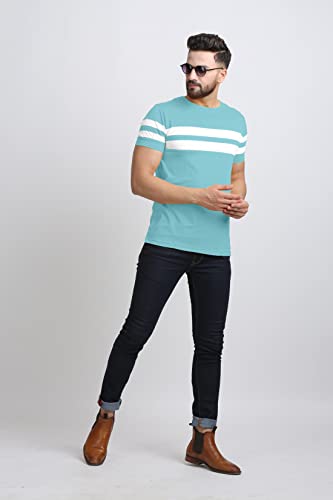 Image of AUSK T-Shirt for Mens Double Stripes on Chest