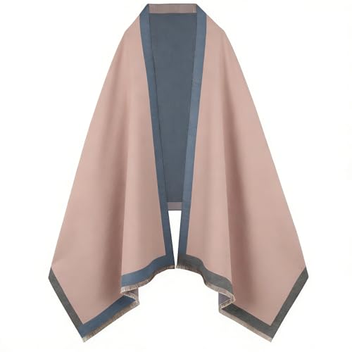 EXTREE Scarfs for Women Pashmina Silky Shawl Wrap for Evening Dressing Blanket Open Front Poncho Cape