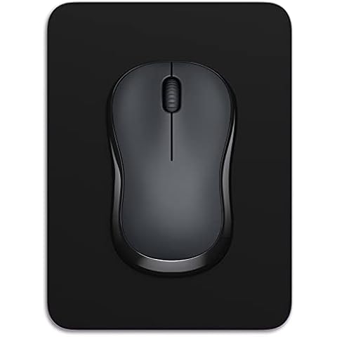 Dapesuom Mouse Pad, Small Mouse Pad 6 x 8 Inch with Non-Slip Rubber Base, Waterproof Mouse Mat, Mini Mouse Pad for Women Kids Men Wireless Mouse Laptops Keyboard Tray Home Office Travel, Jet Black Cover