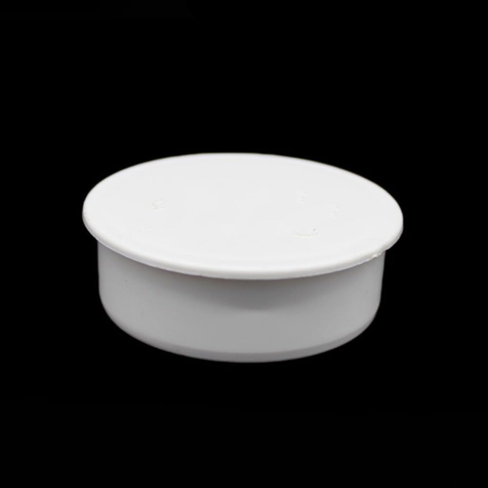 Entgoinggo 50-110mm PVC Pipe Cap Decorative Cover, Water Stop Hose End, Connector Adapter Prevents Cement And Lime From Falling Into The Pipe(110mm