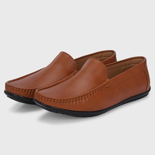 Image of Centrino Loafers Shoes for Man | Stylish Slip-On Casual Shoes for Men | Cushioned Insole | Lightweight Comfortable | Hand-Stitched Premium Moccasin Design | Mens Loafer Shoes for Office (8242)