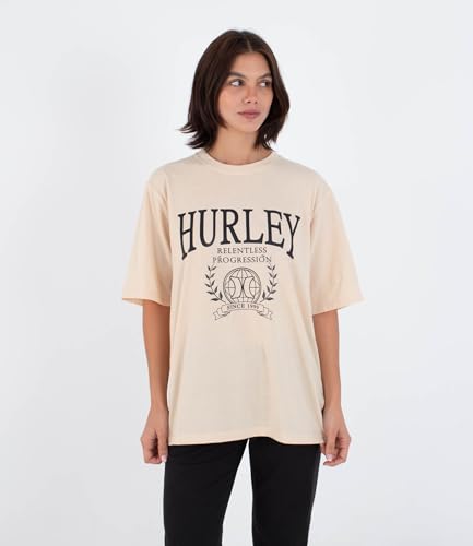 T-shirt Hurley femme à manches courtes le haut d'été global en coton blanc confortable