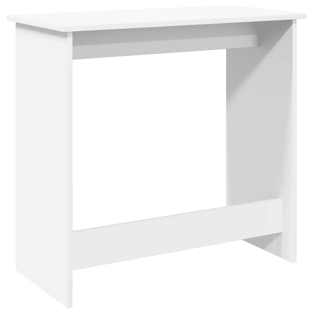 Biurko białe 80 x 40 x 75 cm z materiału drewnopochodnego, trwałe i łatwe w pielęgnacji, wszechstronne zastosowanie, do gabinetu, sypialni, salonu i biura, z dużą powierzchnią roboczą
