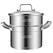 Pentola a vapore/zuppa Pentola multistrato Composito Composite Bottom 304 Acciaio inossidabile Pentole Induzione Cucina a forma di fornello a vapore Famiglia 22 cm