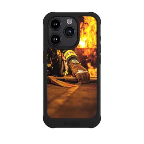 Coque antichoc iPhone 15 Pro MagSafe pompier sauveteur noire