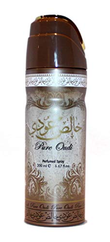 Pure Oudi - Deodorant Perfumed Spray (200 ml/6.67 fl.oz) by Lattafa-12 pack