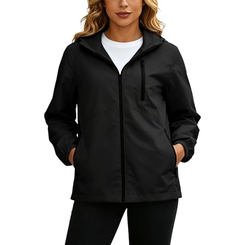 Manteau de pluie femme grande taille veste à capuche extérieur