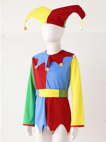 Disfraz completo de payaso travieso para niños 11-14 años miniatura 4