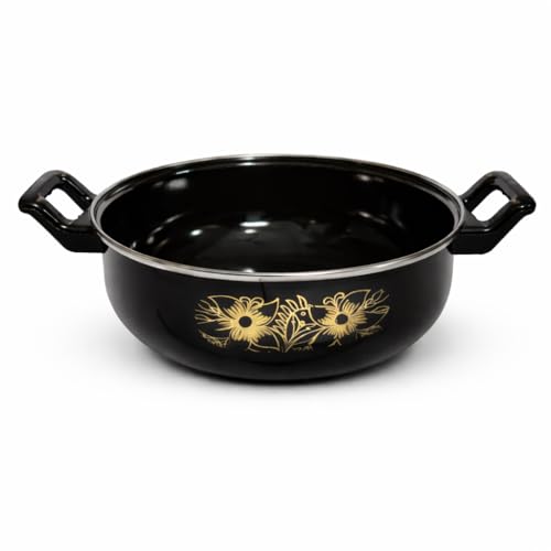 Image of Premium Non-Stick Induction Base Kadai with Double Handles | Induction & Gas Compatible | Heavy Duty Kitchen Cookware (Black) - Set - 1
