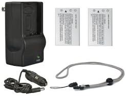 High Capacity Batteries (2 Units) + AC/DC Travel Charger Compatible with Nikon CoolPix P510