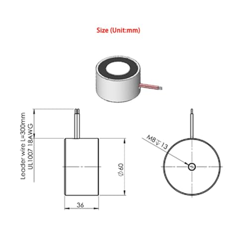 Électro-aimant puissant 100Kgs H6036 24V aimant de levage compact et robuste - 7
