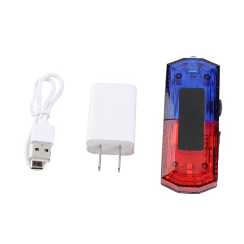 110-240V LED Shoulder Strobe Light Red Blue Flashing High-Visibility Rechargeable Warning Light for Security Police Traffic Control Fit for All Uniform Vests