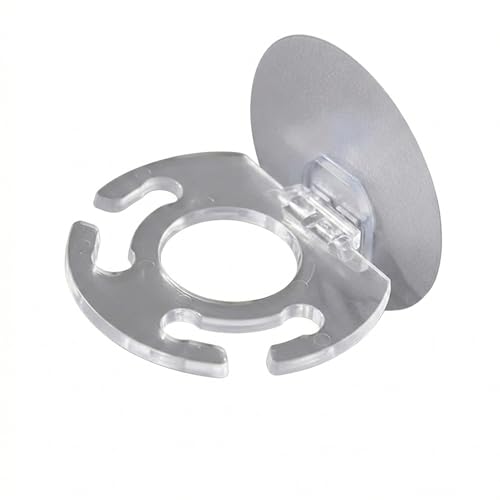 KBS Self Adhesive Toothbrush Holder Sticker Wall Mount, Clear Plastic Bathroom Accessories Organizer for Toothpaste and Razors Multipurpose No Drill Punch Free Installation, 8cm x 8.5cm (2, Count)