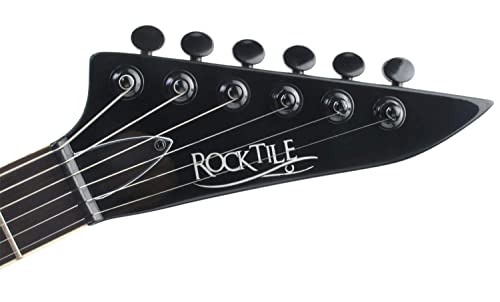 Rocktile Pro J150-TB Guitare électrique Transparent Black avec accessoires - Les Beatles, Paul McCartney, John Lennon, RIngo Starr, George Harrison Rocktile Pro J150-TB Guitare électrique Transparent Black avec accessoires – Image 6