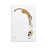 CJTVMMD Funny Cartoon Poster Calvin Hobbes Canvas Wall Art 1 (4) Poster For Bedroom Bathroom Living Room Office Kitchen Decor 12x18inch(30x45cm)