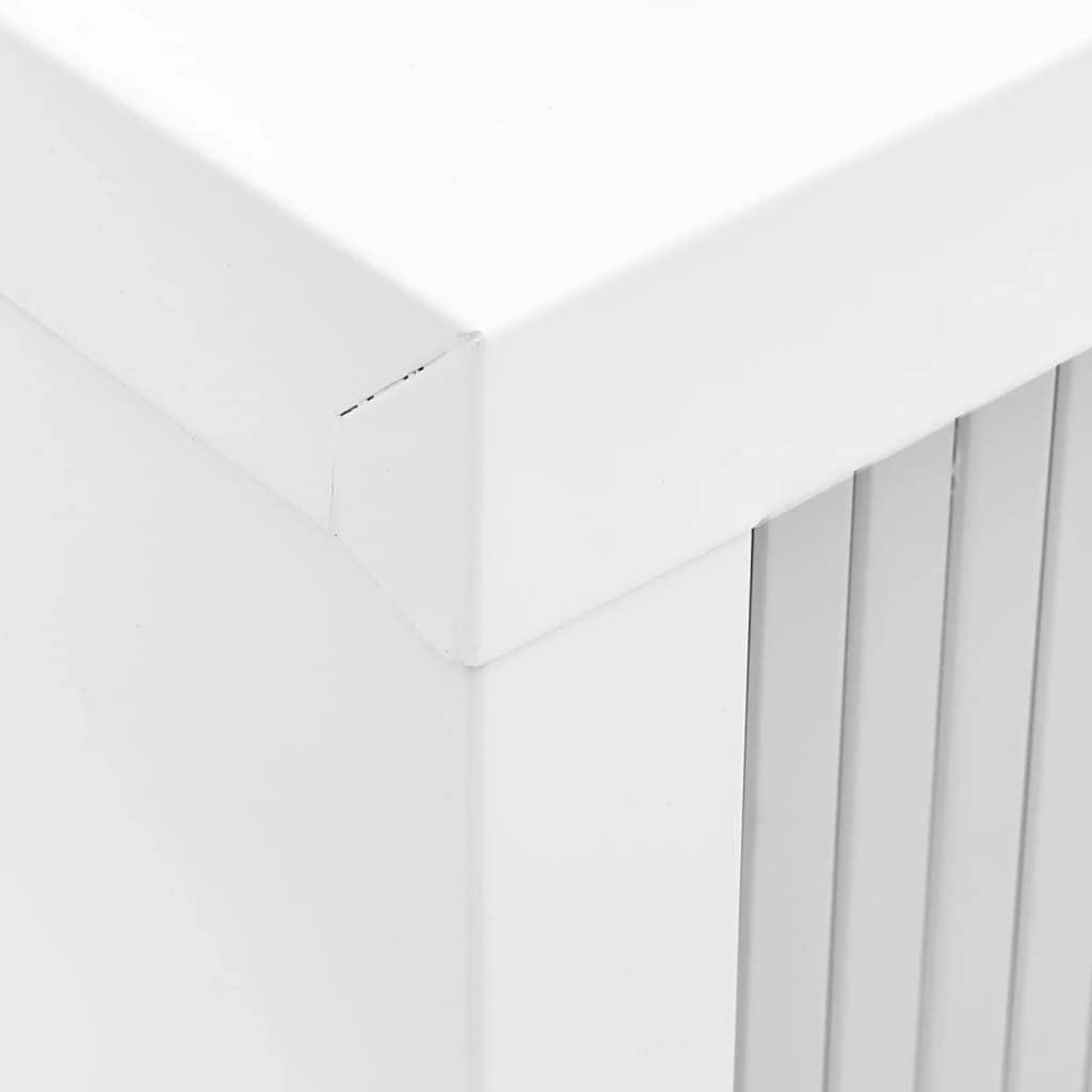 Armadio con ante scorrevoli, in metallo, per aziende, ufficio, scuola, grigio, 90 x 40 x 90 cm