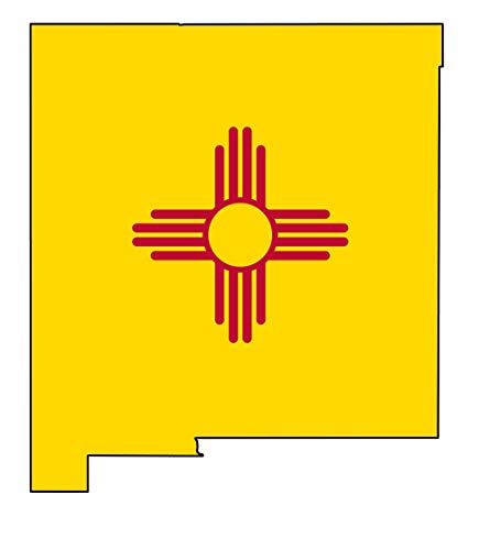 Vinilo Adhesivo para el Coche o la Moto, Sticker New Mexico Estado de los Estados Unidos Pegatina sin Fondo (11 cm)
