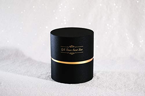 Red Real Roses In Black And Gold Box Handmade Preserved Roses That Last 1 Years, Long Lasting Rose Gift For Female, Valentine's Day, Mother's Day, Birthday, Christmas, Anniversary (Round Box,12 Roses) #TOP2