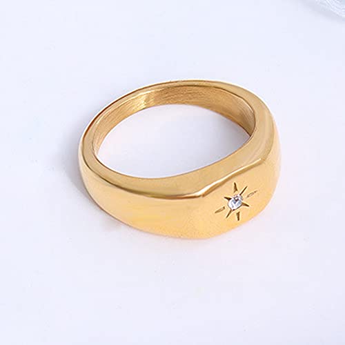 Jude Jewelers Stainless Steel Sunshine Signet Style Fashion Dainty Wedding Promise Festival Birthday Pinky Ring2