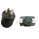 ApplianPar Generator RV AC Plug and Socket L14-30 30 AMP 120V 220V Male and Female Receptacle