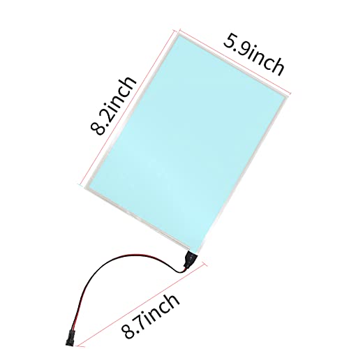 Image of El Panel Backlight 8.2 x 5.9 Inches Electroluminescent El Sheet Panel Light Diy El Cuttable Backlight Paper Lamplamp Sheet Neon for Cosplay Party Decoration Luminous Piece(blue Light) (Blue)