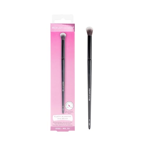 Brushworks No.14 Fluffy Eye Brush – Soft Blending Makeup Brush for Smoky Eye & Everyday Looks, Vegan & Cruelty-Free