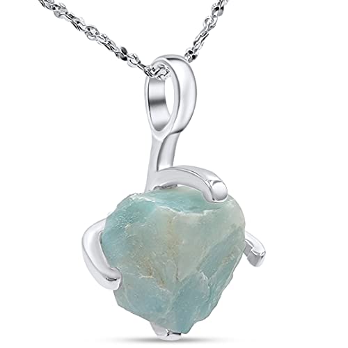 Natural raw larimar gemstone pendant...