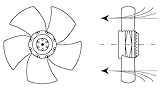 Anzahl Schaufeln: 9 ebm-papst A2E200-AH38-01 Ventilator für Polaris KBC10, KBC10-BASE, KBC6, KBC6-BASE, Irinox A3 für Kühlgerät, Schockfroster 230V
