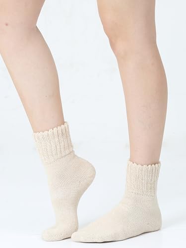 Image of Heat Logic Women's Thermal Socks, Hiking Warm Winter Thick Thermal Crew, Cozy, Cabin & Boot Socks, With & Without Grippers