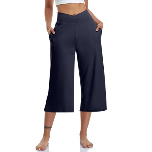 Easter Sales Capris Pants for Women Plus Size amázon Shopping Online Website Womens Stretch Pants Discounts for Seniors amázon Smiles (Navy-B