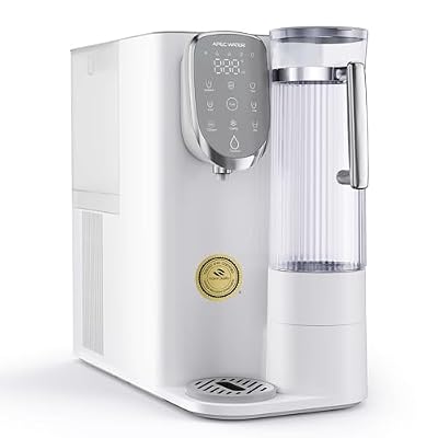 Countertop Reverse Osmosis Water Filter, Chills Purified Water 40°F, 6 Stage w/UV RO Filtration System, Removable Water Pitcher, Removes 1K+ Impurities NSF 372 & 58, Large Capacity & Quick Dispense