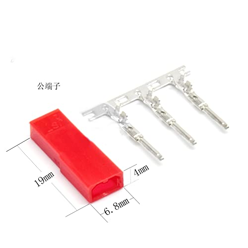 LeHang 420Pcs 50set 2.54mm 2Pin Female Male Red Plug Housing Crimp Terminal Connectors Kit Perfectly Compatible with JST SYP - Image 2