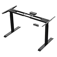 AIMEZO Höhenverstellbarer Schreibtisch Gestell, Elektrisch Schreibtischgestell mit 2 Motoren Höhenverstellbarer Tischgestell, 4 Memory-Steuerung und Antikollisionsfunktio, Schwarz