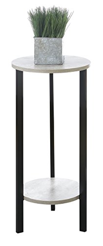 Convenience Concepts Graystone 31" Plant Stand, Faux Birch / Black #TOP1