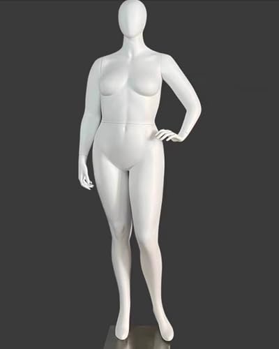 Mannequin Body Female Plus Size, White Detachable Full Body Manikin, Clothes Display Model with Metal Base, Plastic Shop Window Dress Form ( Color : Style 3 )