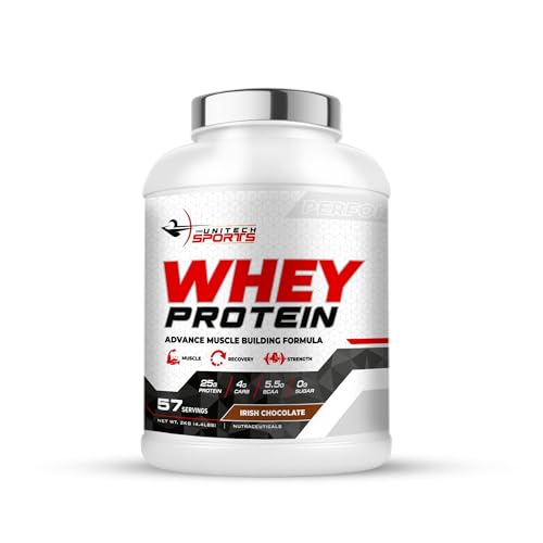 Image of Unitech Sports Advanced Whey Protein 2 kg| Irish Chocolate| 25 g Protein | 57 Serving | Advanced Muscle Building Formulas