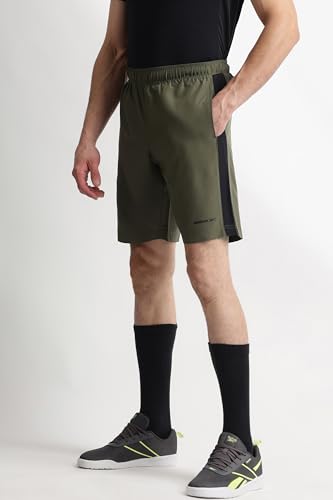 Image of Reebok Men's Woven Polyester Gym Shorts - Lightweight Cooling Training Shorts for Men | Sports Shorts for Men | Workout Running Gym Shorts - Elastic Drawcord Waistband