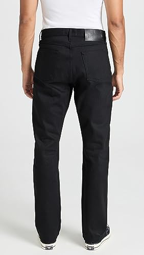 Naked & Famous Denim Men's True Guy - Solid Black Selvedge Jeans3