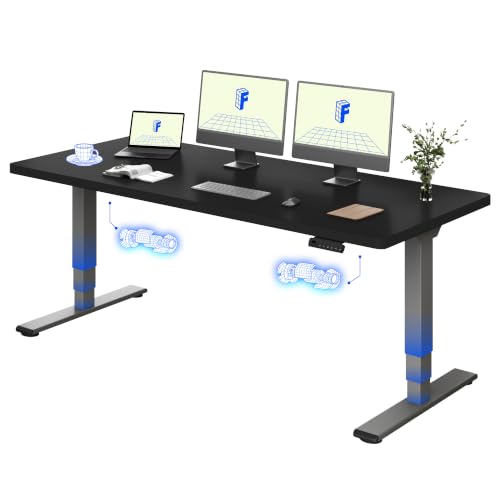 FLEXISPOT Höhenverstellbarer Schreibtisch mit Dualmotor 180×80 cm – Ansicht 1