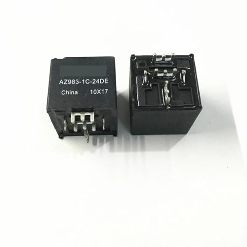 Relé de alta potencia 24V con 5 pines y conexión estable por soldadura AZ983-1C-24DE