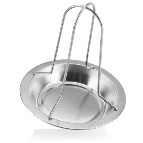 COM-FOUR® 2x Hähnchengrill - BBQ Hähnchenbräter für Grillhähnchen - Geflügelhalter zum Garen von Broiler - Brathähnchenhalter mit Auffangschale für den Ofen (02 Stück - Hähnchengrill)