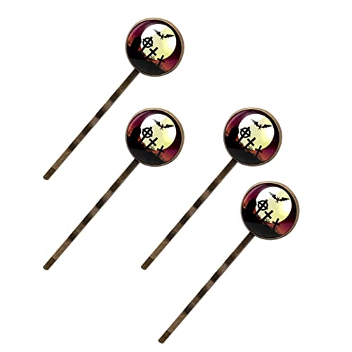 Barrettes chauve-souris et lune pour Halloween | Accessoires faits main