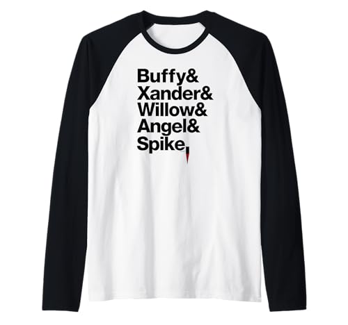 Buffy the Vampire Slayer Buffy Xander Willow Angel Spike Raglan für 26,99 EUR bei amazon.de Bild: Buffy the Vampire Slayer Buffy Xander Willow Angel Spike Raglan für 26,99 EUR bei amazon.de