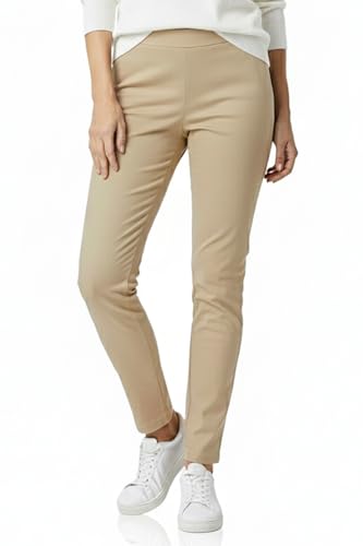 Kendindza Slim Fit Chino Damen Hose Stretch mit flexiblem Rückenteil...