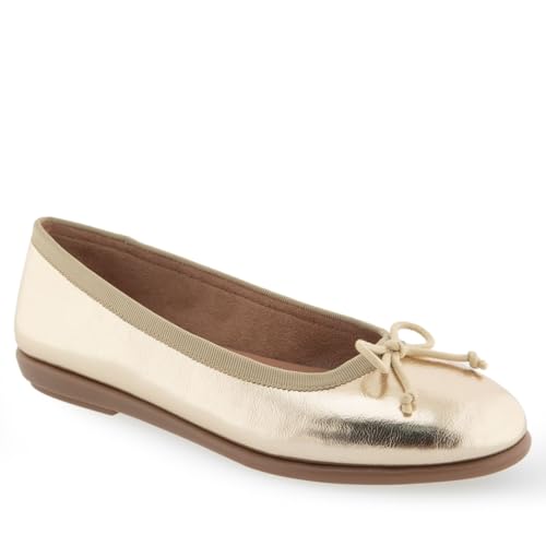 Aerosoles Women's Homebet Ballet Flat, Gold Metallic, 8.52