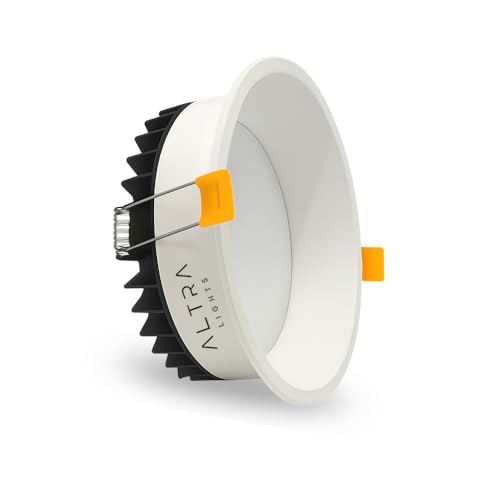 Image of 12W Deep Down LED Round Panel Light | Bright Modern Surface Ceiling Light for False Ceiling & POP Roof | Energy-Efficient Light| Cool White, White Aluminium Body | Pack of 1