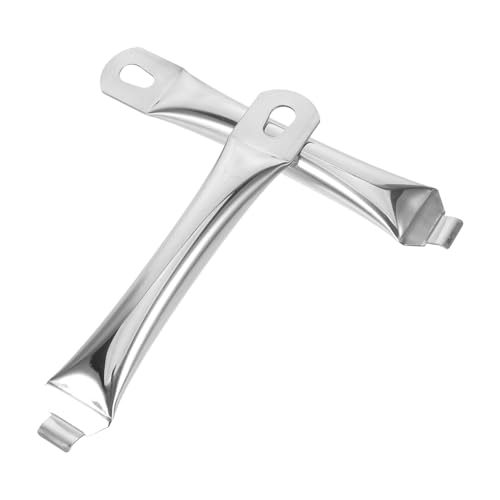 MAGICLULU 2pcs Stainless Steel Induction Plate Handle Heat Diffuser Tray Handle with Nonslip Grip Heat Resistant Cooker Accessory for Microwave Oven and Gas Stove Plates