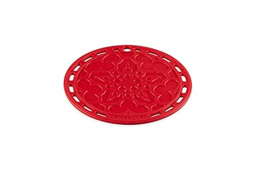 Miniatura 3 de Le Creuset Salvamanteles French, Silicona, Resistente Al Calor Hasta 250 Grados Celsius, Diámetro 20 Cm, Cereza, 93007300060000