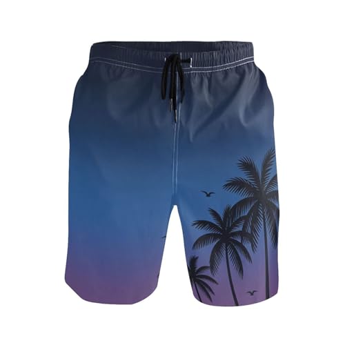 Short de bain pour homme Hawaii bleu gridient idéal pour la gym et plage